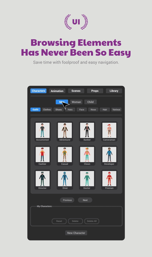 FrameStory I Explainer Video Toolkit Character Animation with Built In UI - 17